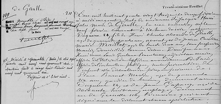 registres état civil