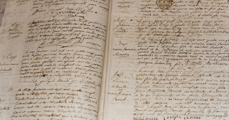 Page d'un registre paroissial