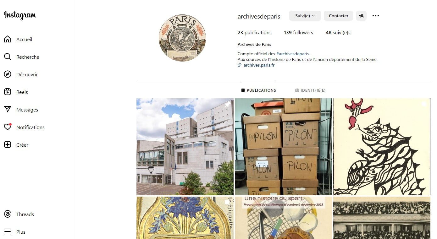 Instagram, nouvelle conquête des archives
