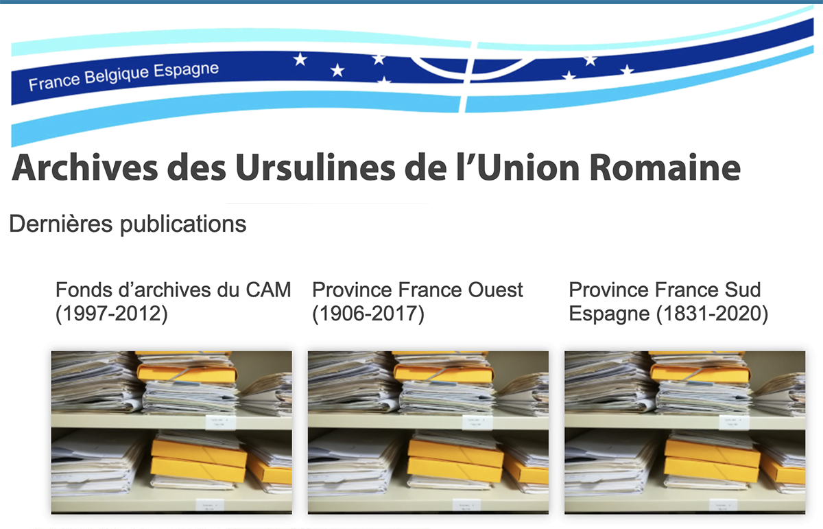 Archives des Ursulines : première mise en ligne des inventaires