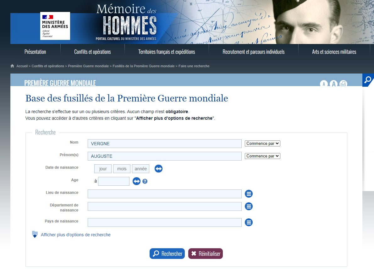 Les fusillés de 1914-1918