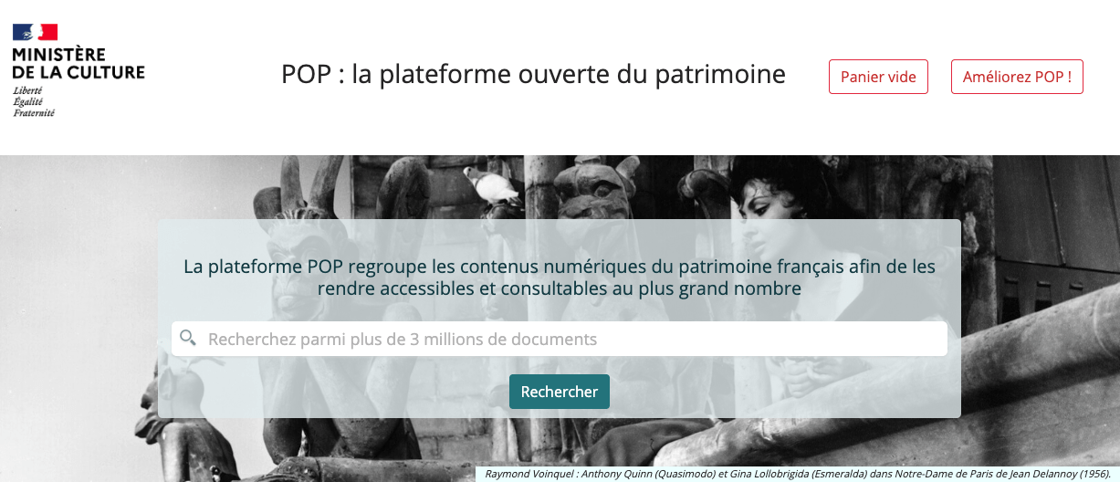 Des nouvelles de POP, la plateforme ouverte du patrimoine