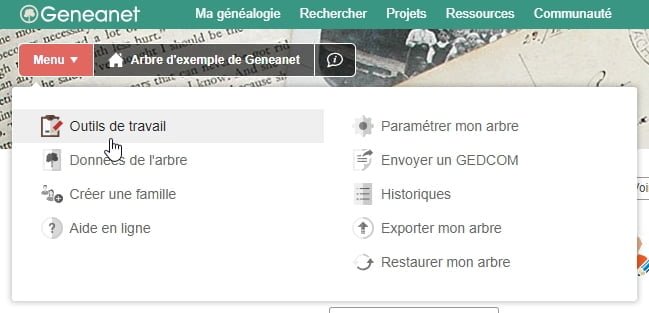 Geneanet a refondu la gestion des arbres et des outils