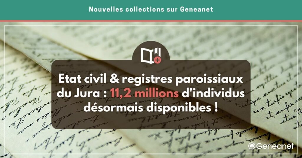 L’état civil du Jura indexé sur Geneanet