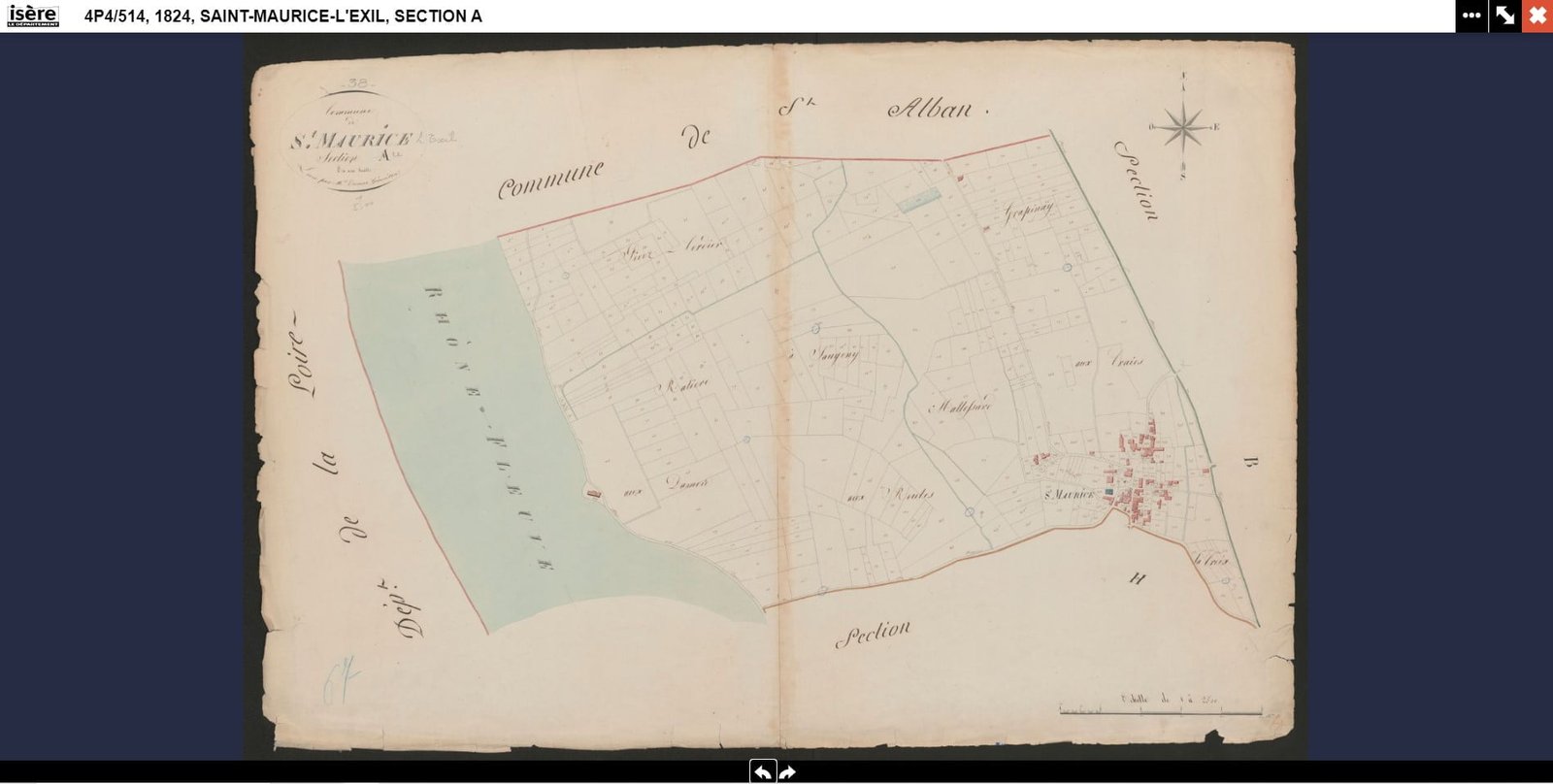 Nouveaux plans du cadastre napoléonien en ligne dans l’Isère