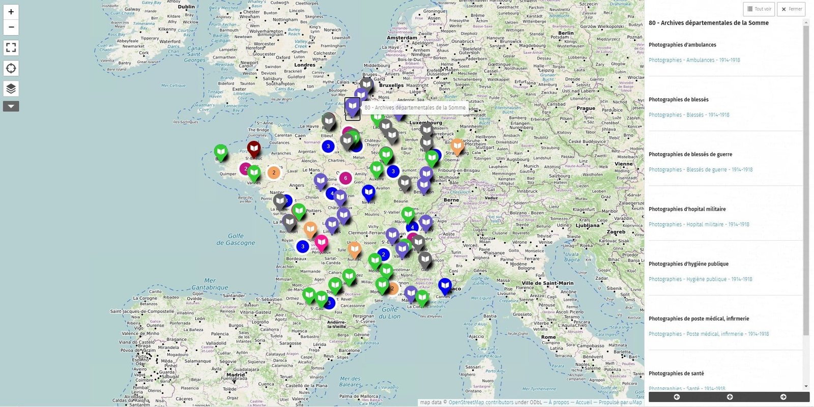Une cartographie des archives médicales numérisées