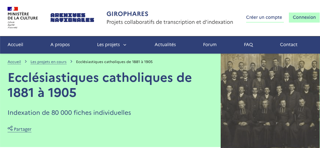 Girophares : venez indexer les ecclésiastiques du XIXe !
