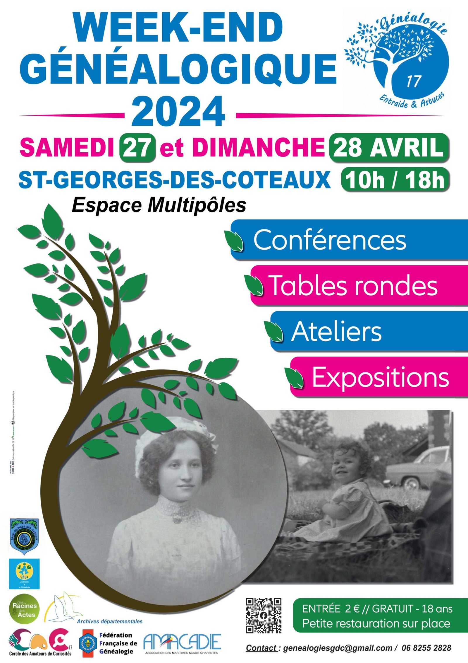Week-end Généalogique St Georges-des-Coteaux 17810