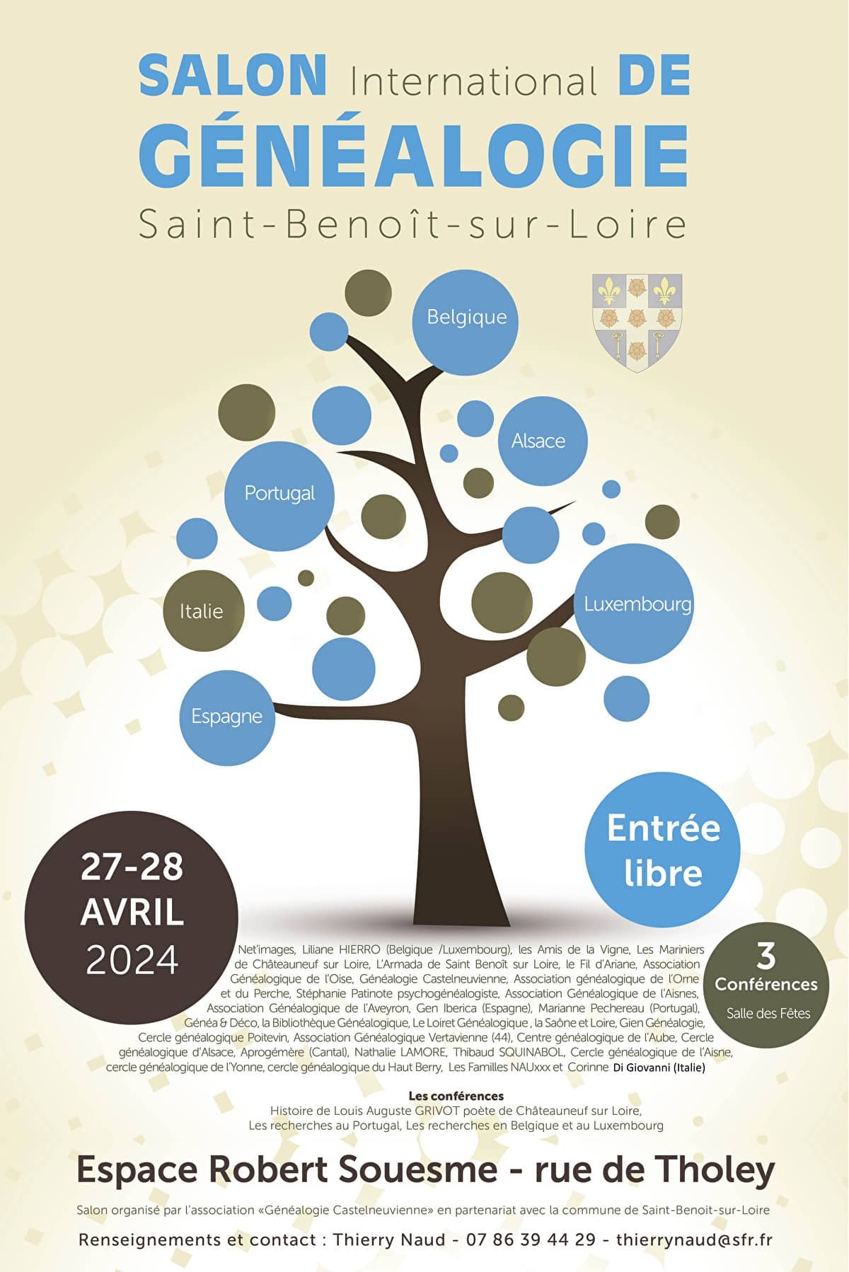 Salon international de généalogie à Saint-Benoît-sur-Loire (45)