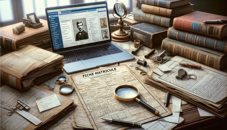 Illustration pour un guide sur les fiches matricules militaires, un outil essentiel pour les recherches généalogiques et historiques