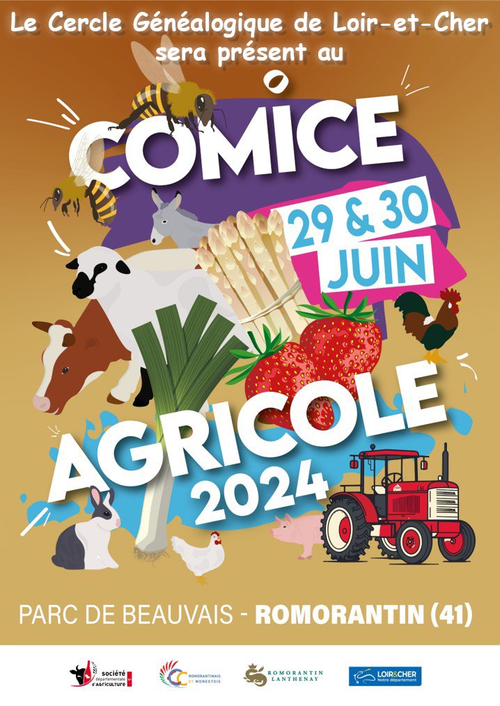 Généalogie au comice agricole – Romorantin-Lanthenay (41)
