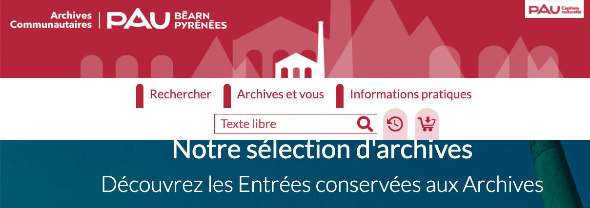 Un site Web refondu pour les Archives de Pau