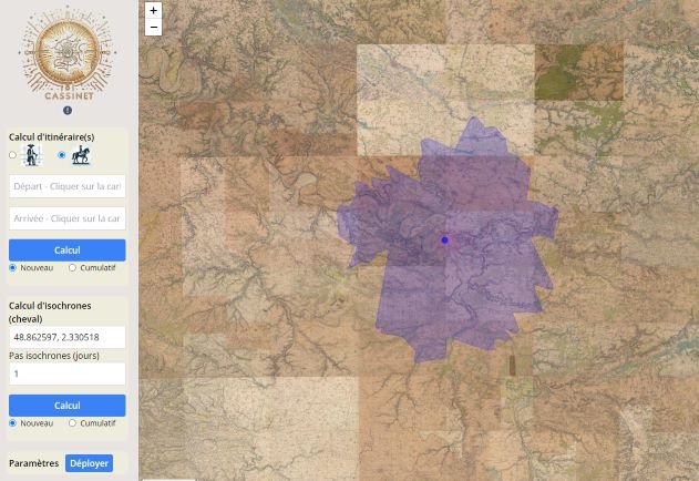 itinéraires parcourus en 1 jour au départ de Paris