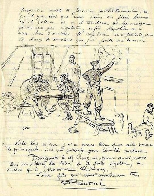 Auguste-Ravenel-dessin-illustrant-la-lettre-du-26-octobre-1914-6