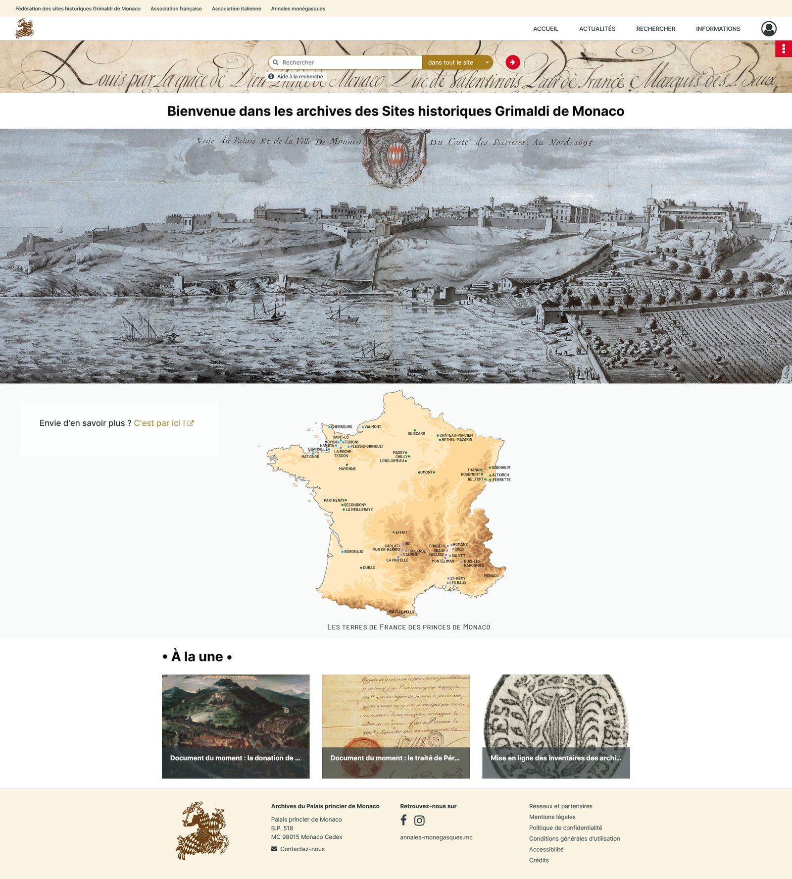  ​Les terres de France des princes de Monaco