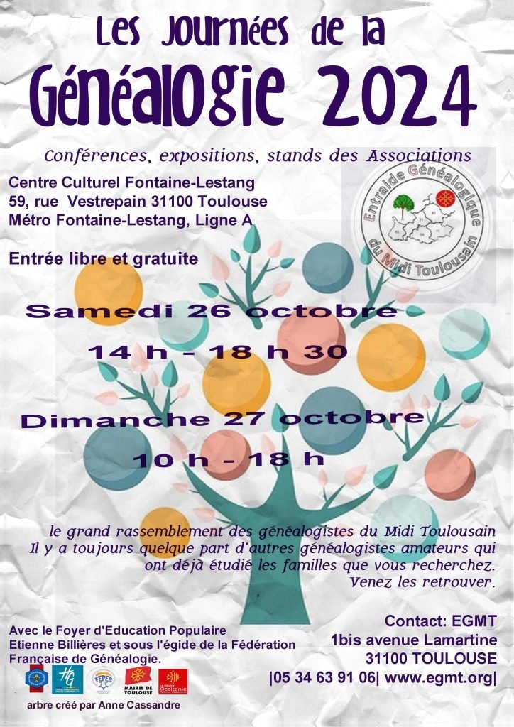  ​Journées de la généalogie à Toulouse