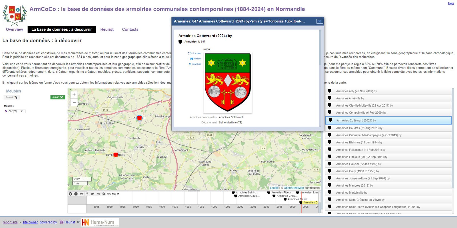  ​Une base de données normande des armoiries communales
