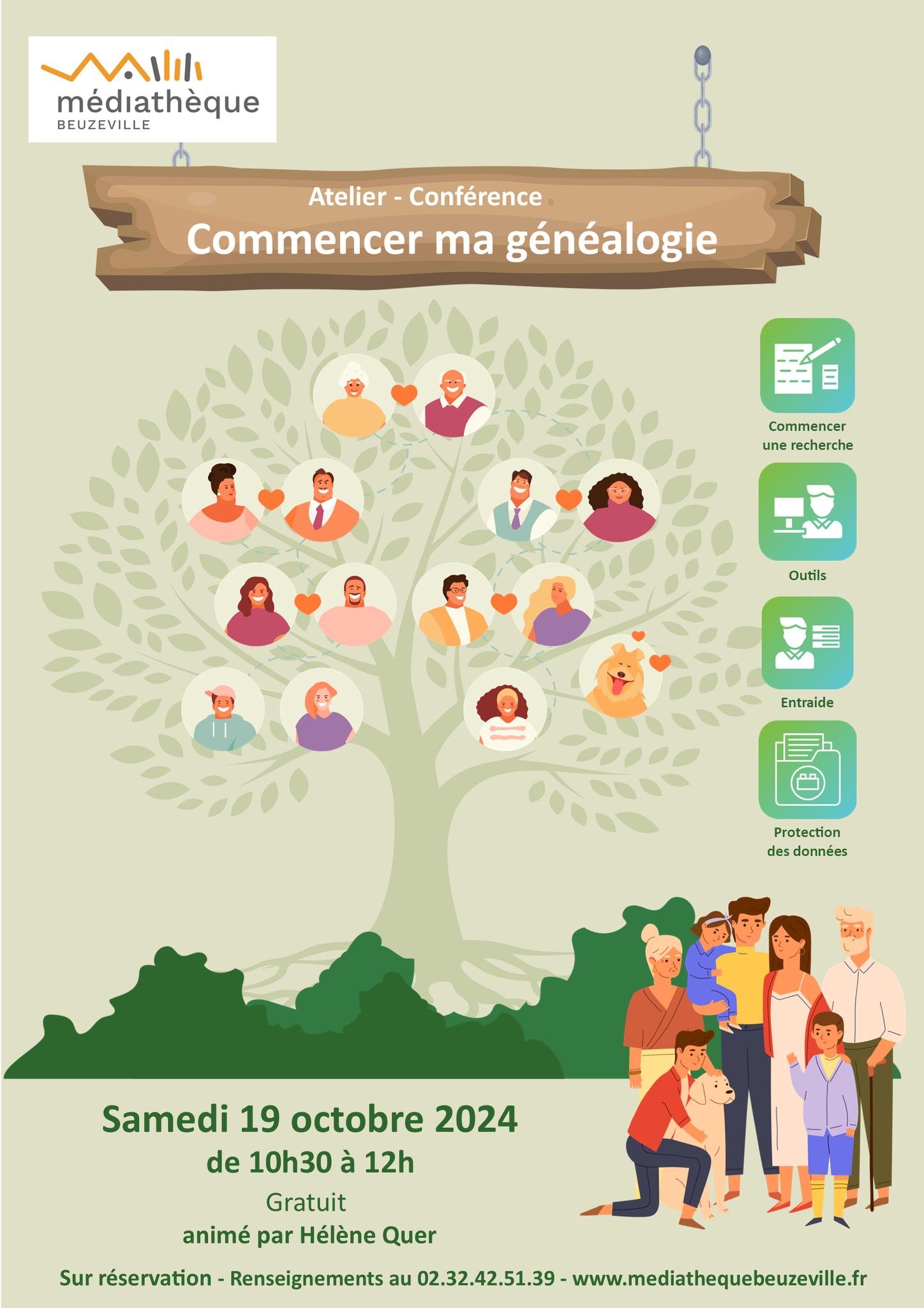  ​Commencer ma généalogie à la médiathèque de Beuzeville