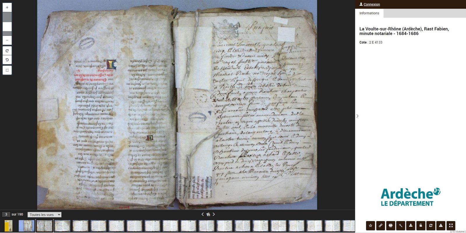  ​L’Ardèche publie en ligne de nouveaux registres de notaires