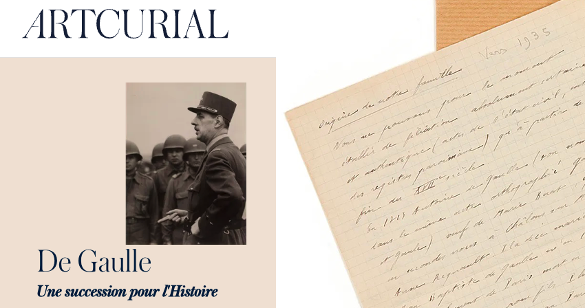  ​Les souvenirs généalogiques du Général de Gaulle aux enchères