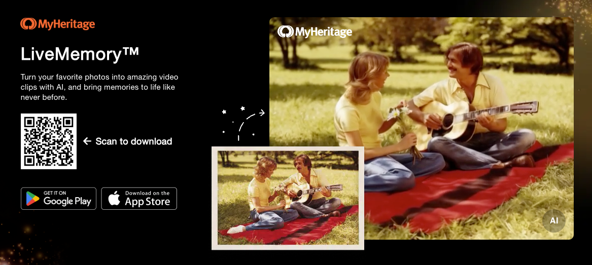  ​Live Memory crée des vidéos de vos ancêtres