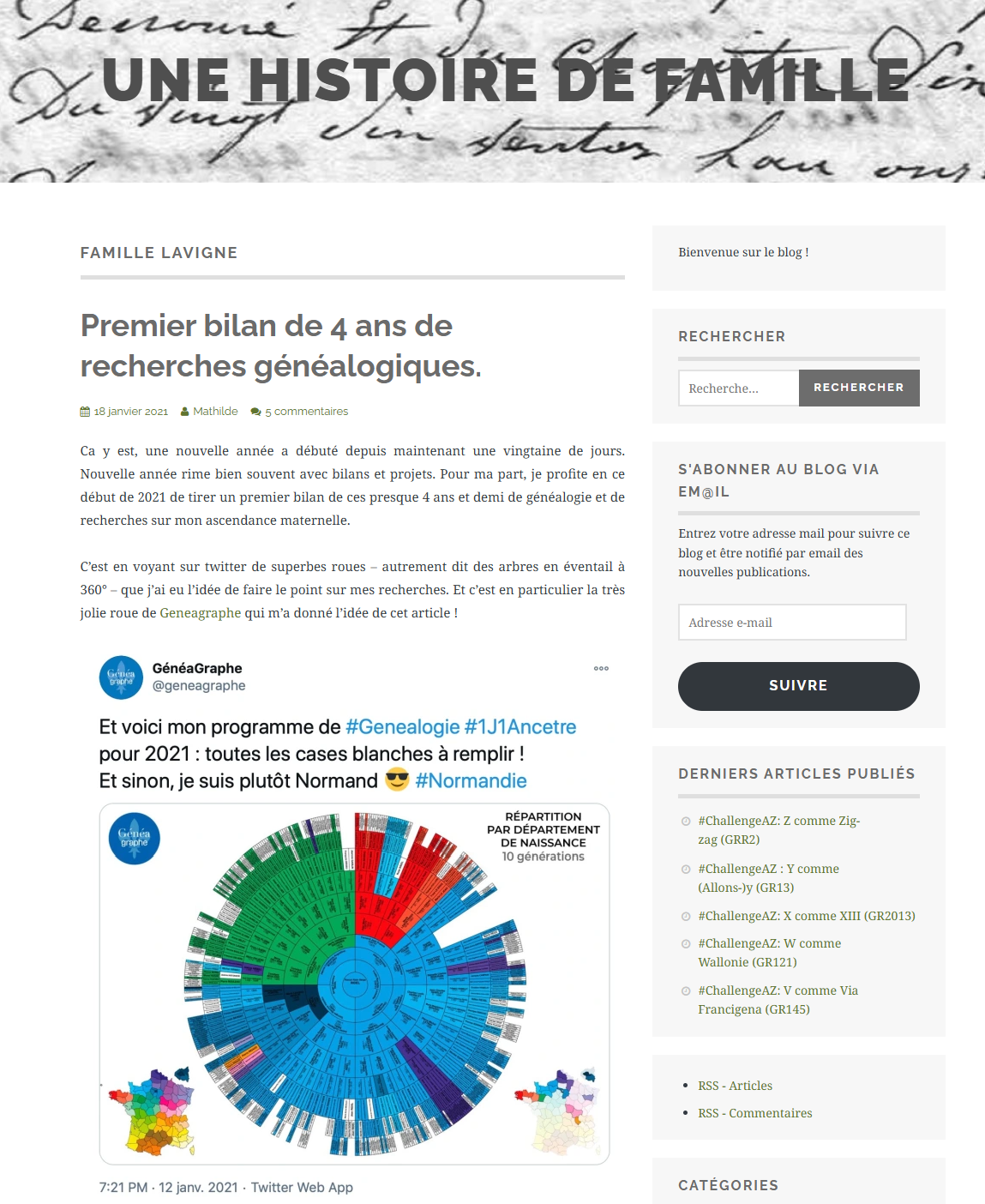  ​Faites vivre vos ancêtres à travers votre blog