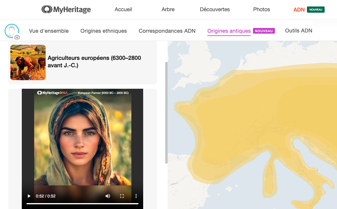  ​MyHeritage ADN lance Origines Antiques