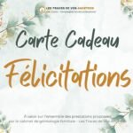 Carte cadeau de félicitations pour une prestation de généalogie, idéale pour un mariage.