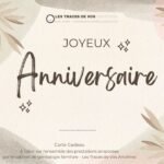 Carte cadeau d’anniversaire pour une prestation de généalogie, idéale pour offrir un arbre familial personnalisé et retracer l’histoire des ancêtres.