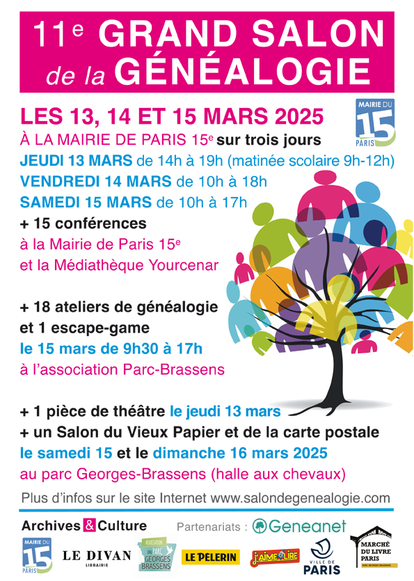  ​11e Salon de généalogie de Paris : les informations pratiques