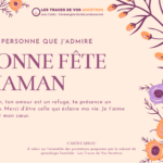 Carte illustrée pour souhaiter une joyeuse fête à maman avec message d’amour